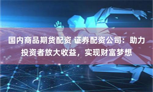 国内商品期货配资 证券配资公司：助力投资者放大收益，实现财富梦想